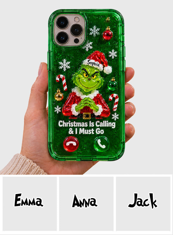 Christmas Is Calling & I Must Go - Personalized Stole Christmas Full Print Phone Case