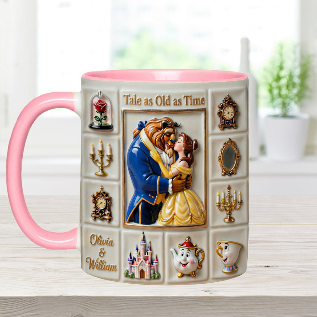 Tale As Old As Time - Personalized Beauty And The Beast Accent Mug