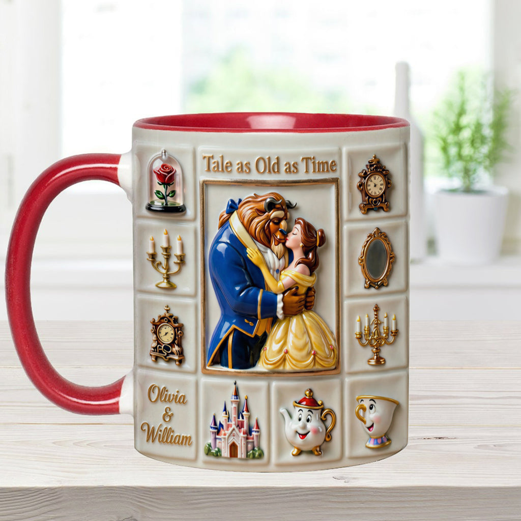 Tale As Old As Time - Personalized Beauty And The Beast Accent Mug