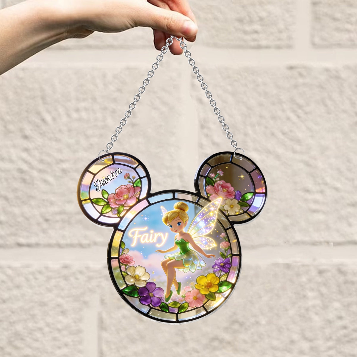 Enchanted Wings - Personalized Flying Fairy Window Hanging Suncatcher Ornament