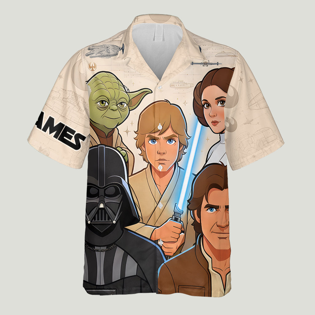 Space Fan Summer - Personalized The Force Hawaiian Shirt