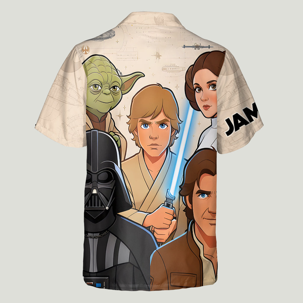 Space Fan Summer - Personalized The Force Hawaiian Shirt