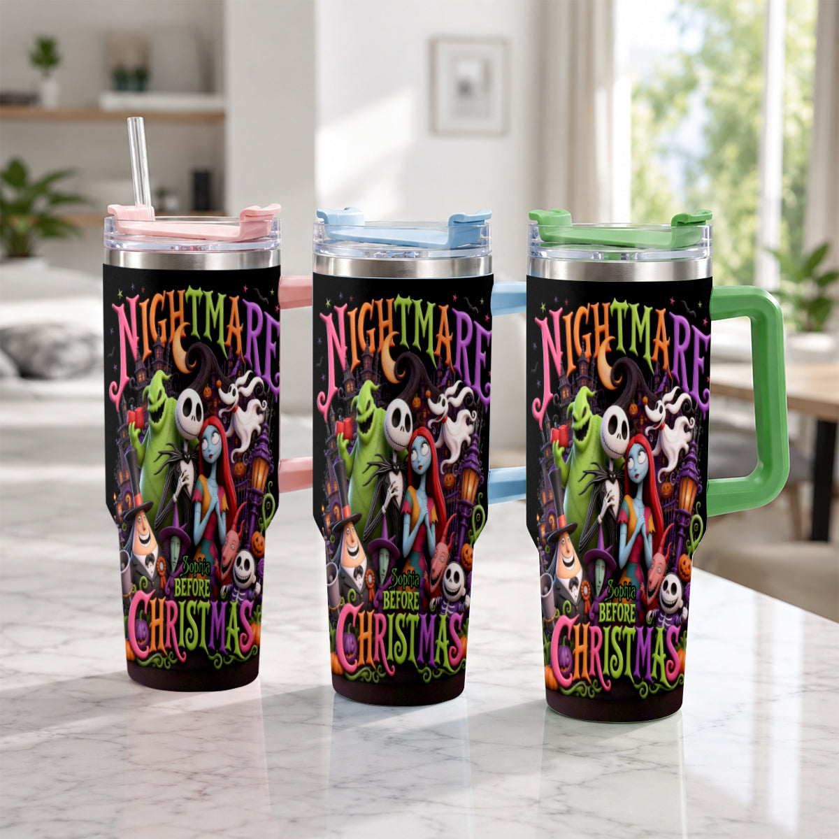 The Nightmare - Personalized Nightmare Tumbler With Handle