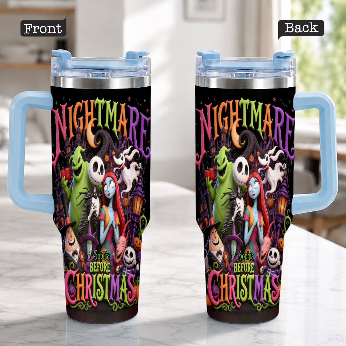 The Nightmare - Personalized Nightmare Tumbler With Handle