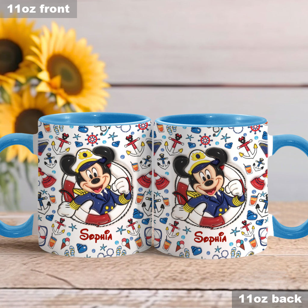 Family Cruise Trip - Personalized Mouse Accent Mug