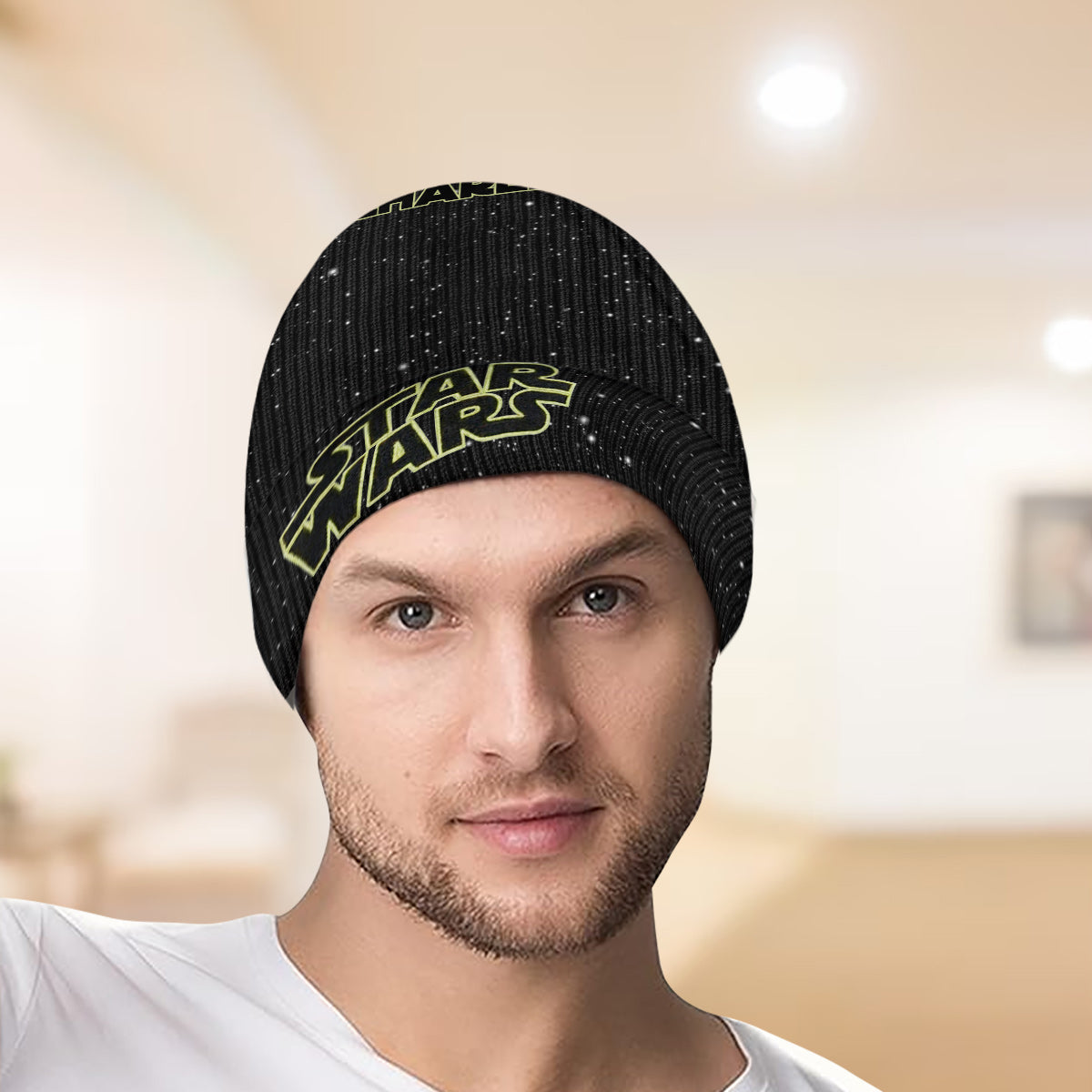 Movie Characters - Personalized The Force Beanie Hat With Patches