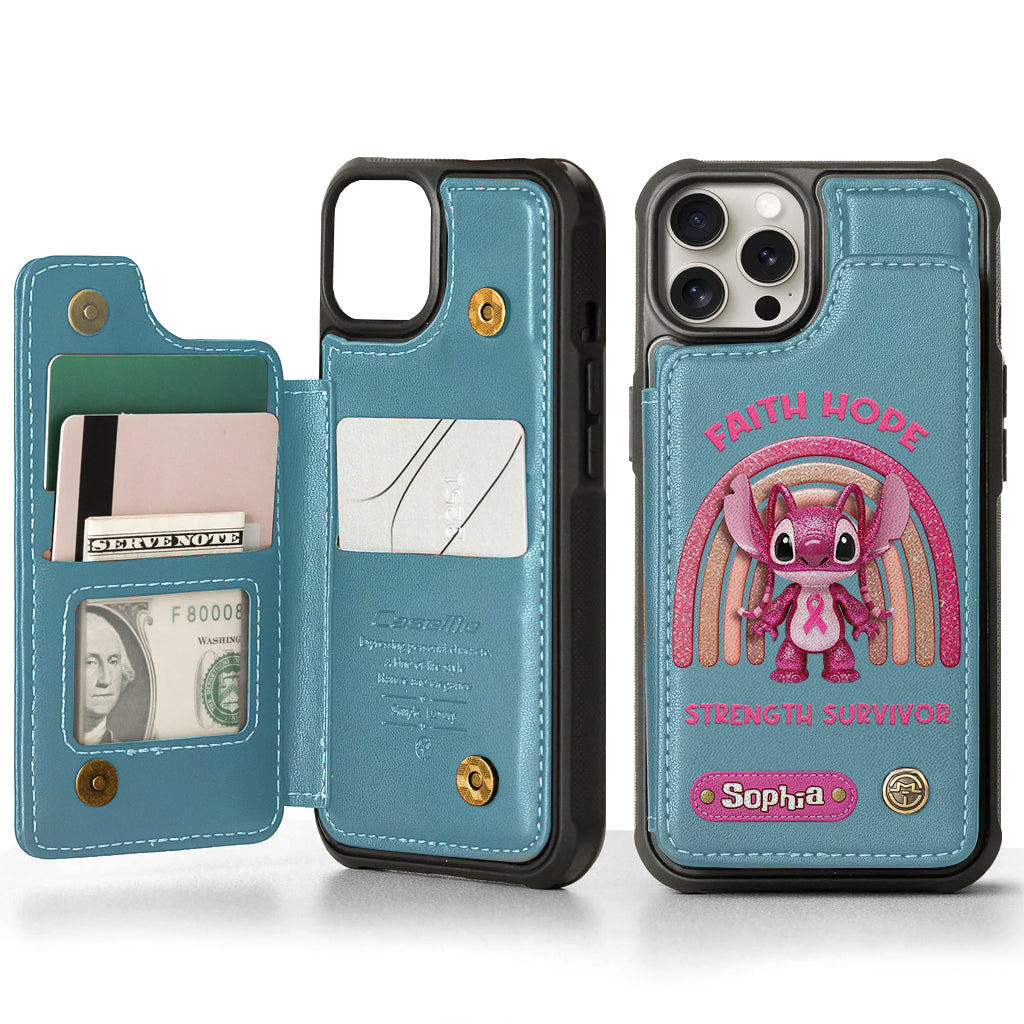 Faith Hope Love - Personalized Breast Cancer Awareness Wallet Phone Case