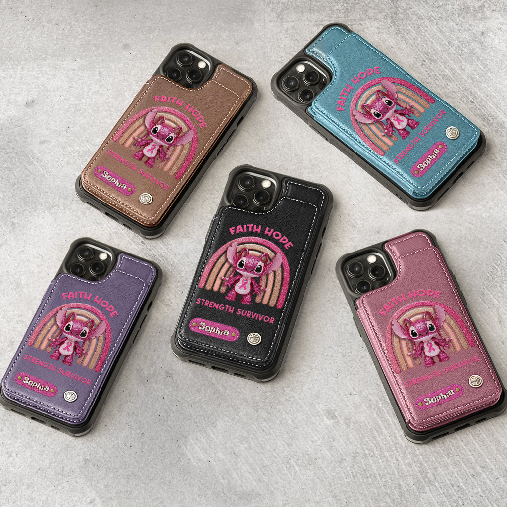 Faith Hope Love - Personalized Breast Cancer Awareness Wallet Phone Case