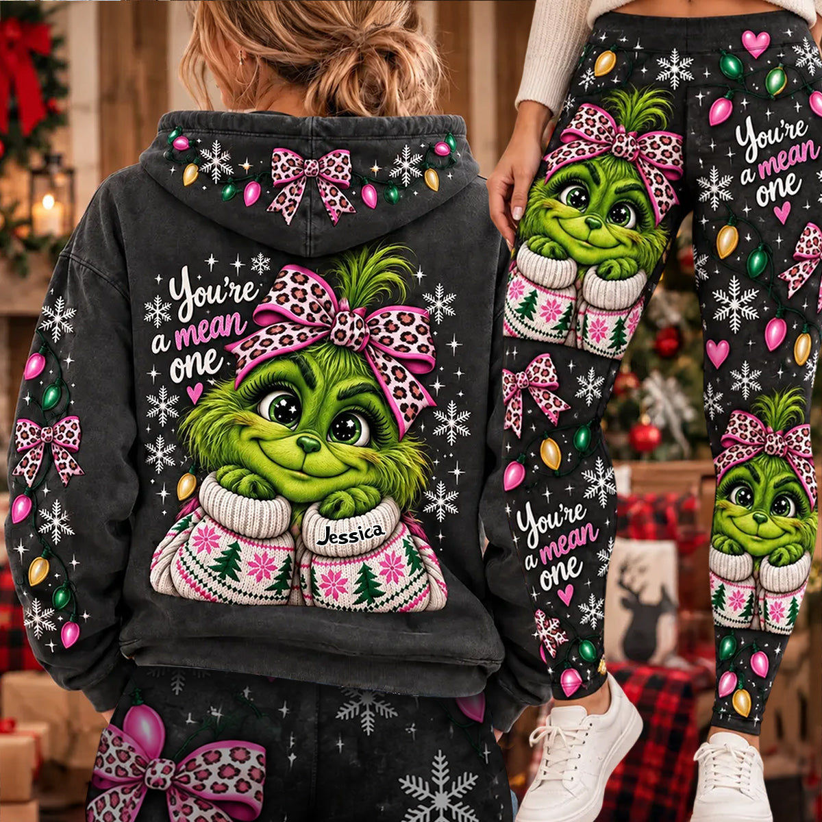 Merry Christmas - Personalized Stole Christmas Hoodie and Leggings