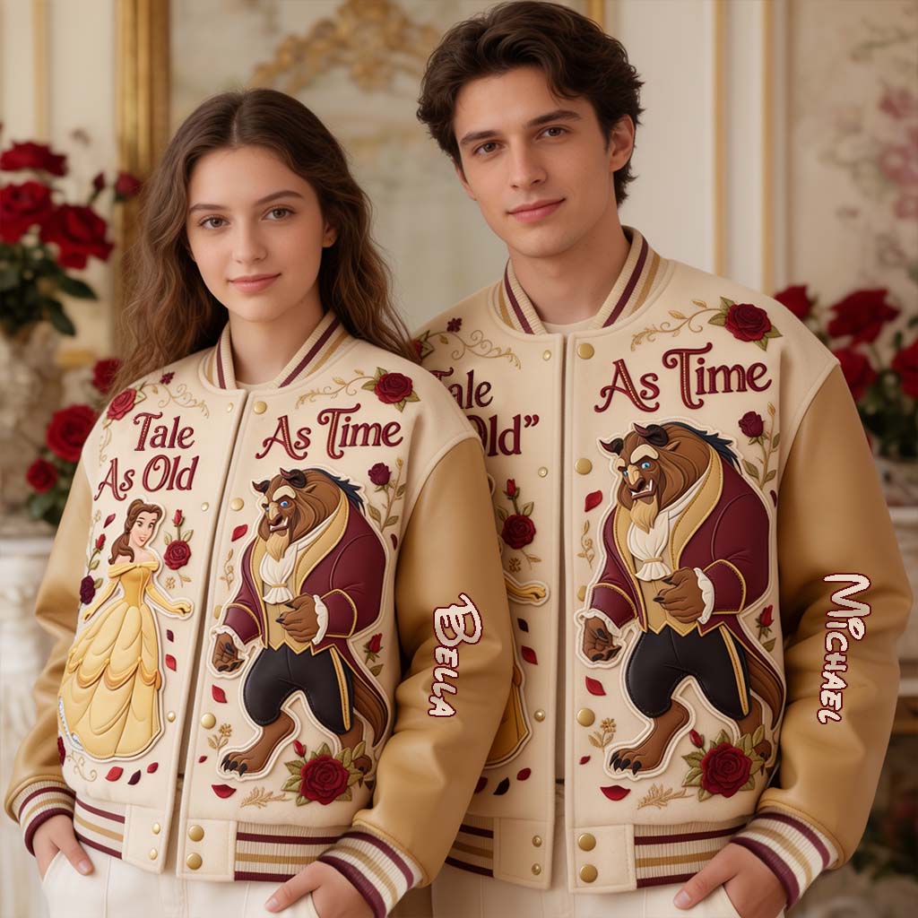 Tale As Old As Time - Personalized Beauty And The Beast Varsity Jacket
