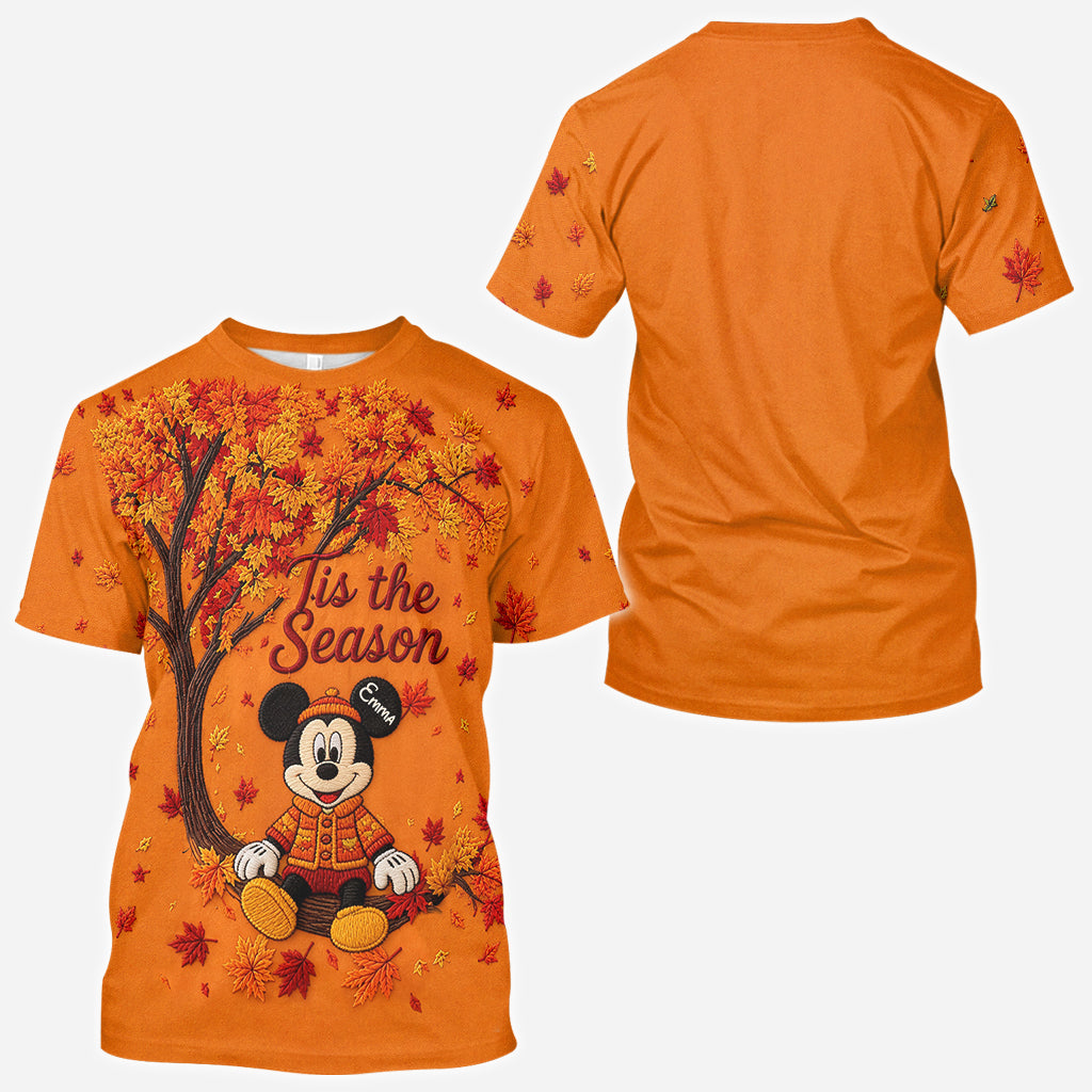 Cute Cartoon Mouse Autumn - Personalized Mouse All Over Shirt