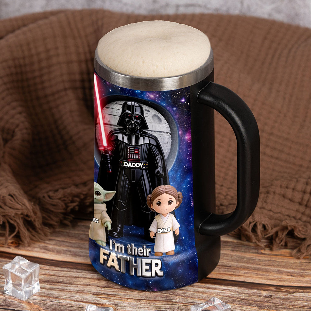 Best Dad In The Galaxy - Personalized The Force Beer Stein