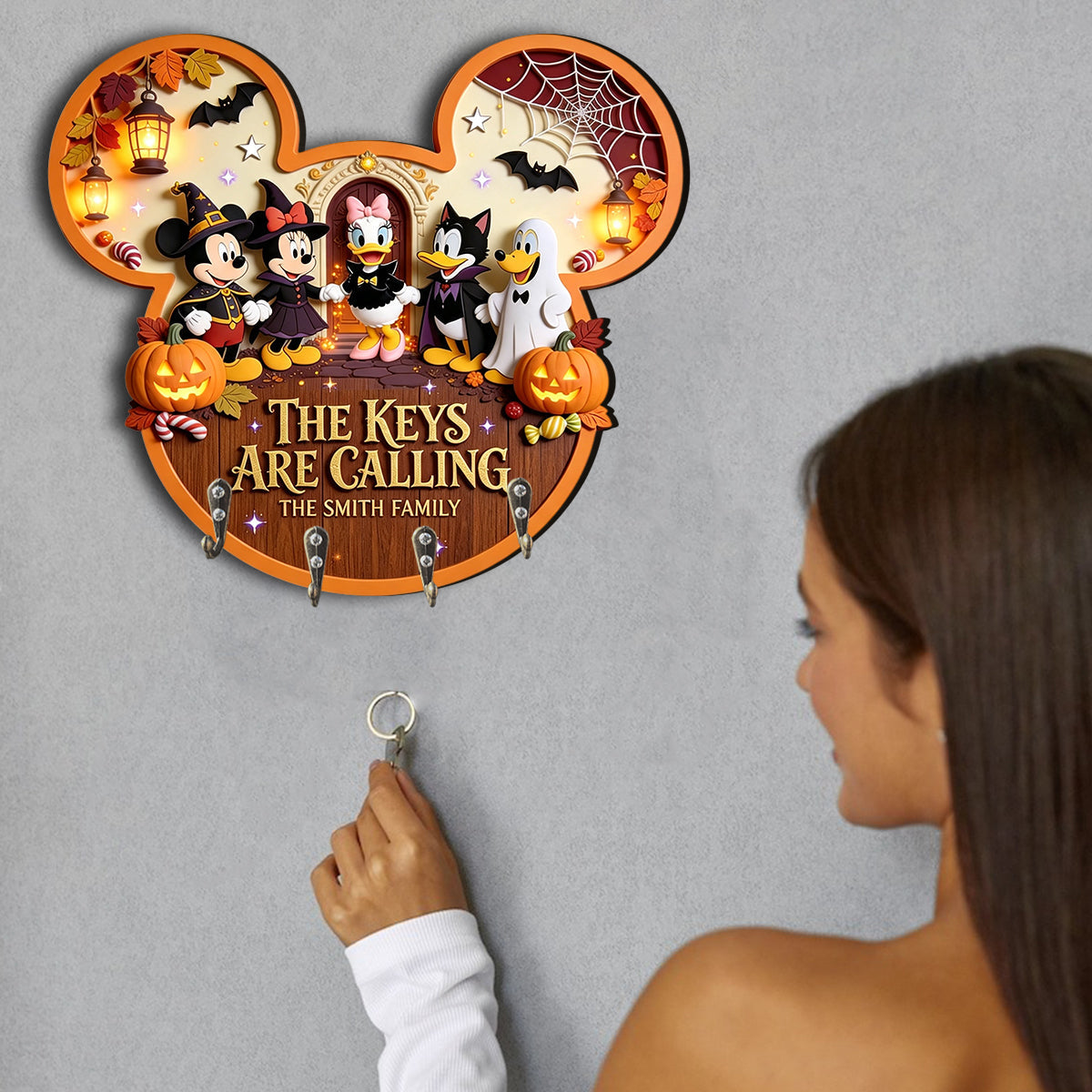 Halloween Vibes - Personalized Mouse Custom Shaped Hanging Rack