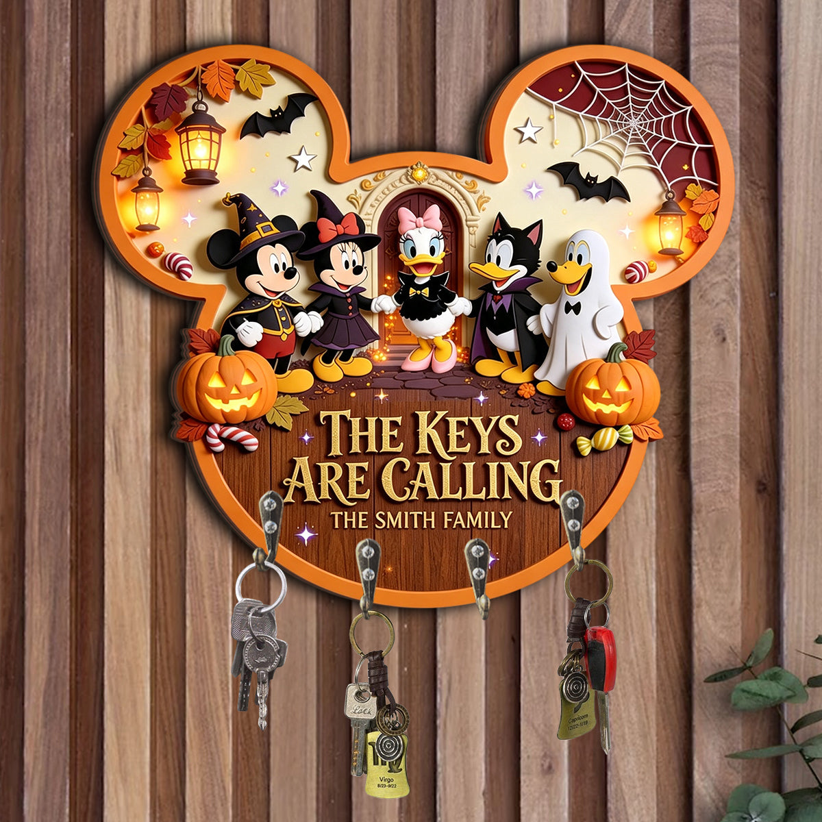 Halloween Vibes - Personalized Mouse Custom Shaped Hanging Rack