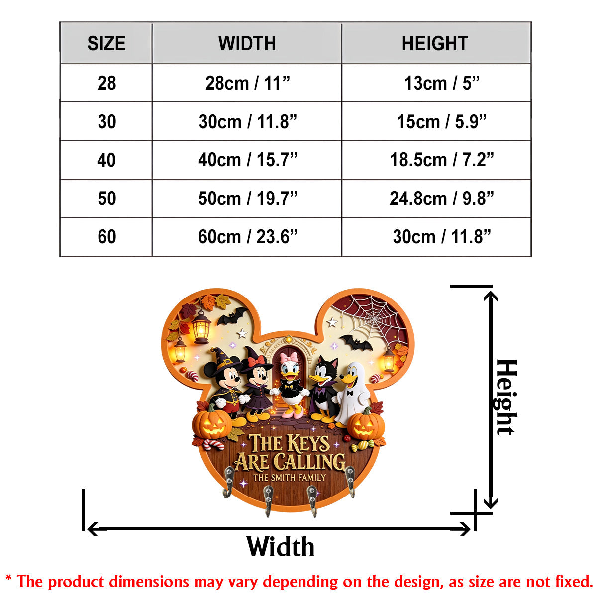 Halloween Vibes - Personalized Mouse Custom Shaped Hanging Rack