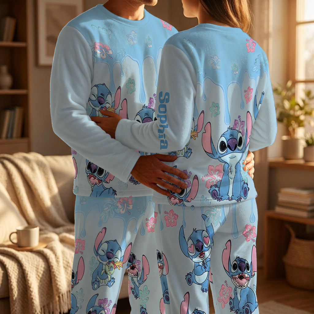 Merry Stitchmas - Personalized Ohana Fleece Lounge Set