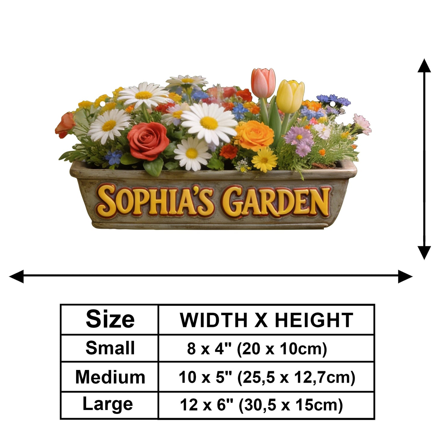 My Beautiful Garden - Personalized Mouse Wooden Wall Mount Sign