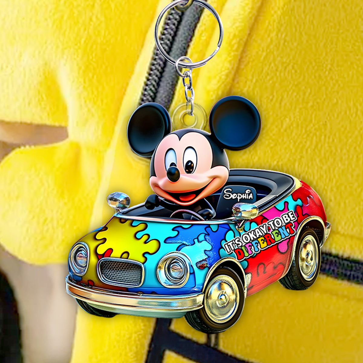 Mouse Car - Personalized Mouse Keychain
