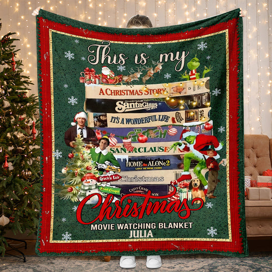 This Is My Christmas Movies Watching Blanket - Personalized Blanket