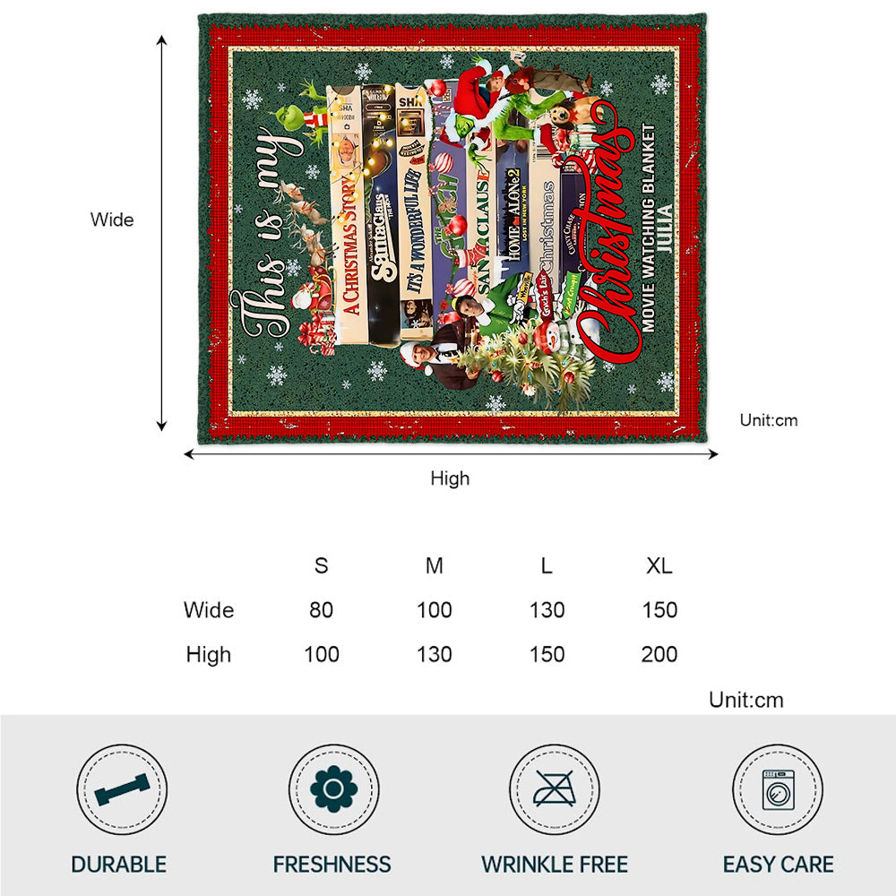 This Is My Christmas Movies Watching Blanket - Personalized Blanket