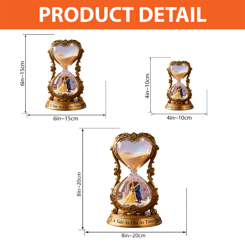 A Tale As Old As Time - Personalized Couple Custom Shaped Acrylic Plaque