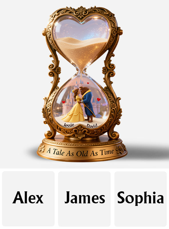 A Tale As Old As Time - Personalized Couple Custom Shaped Acrylic Plaque