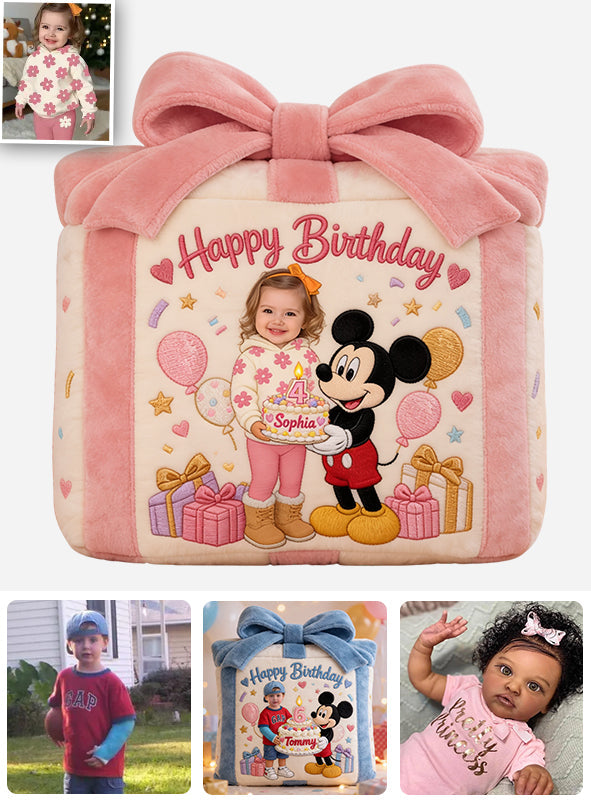 Happy Birthday Message From The Magic Mouse, Real Voice With Custom Name And Photo - Personalized Mouse Melody Plush