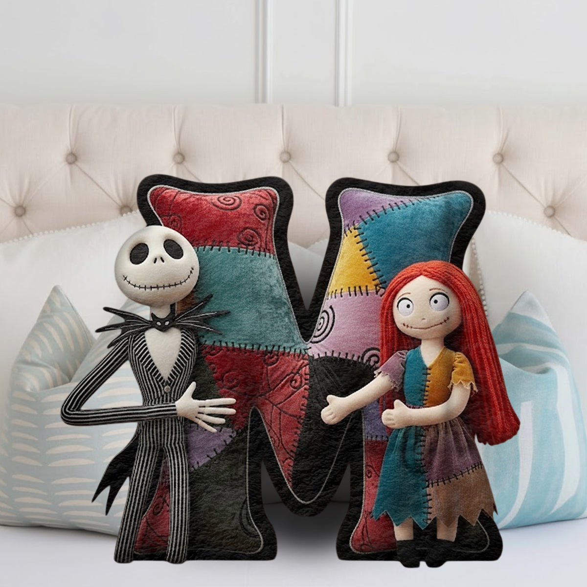 Perfect Nightmare Name Letter Pillow - Personalized Nightmare Faux Fur Shaped Pillow
