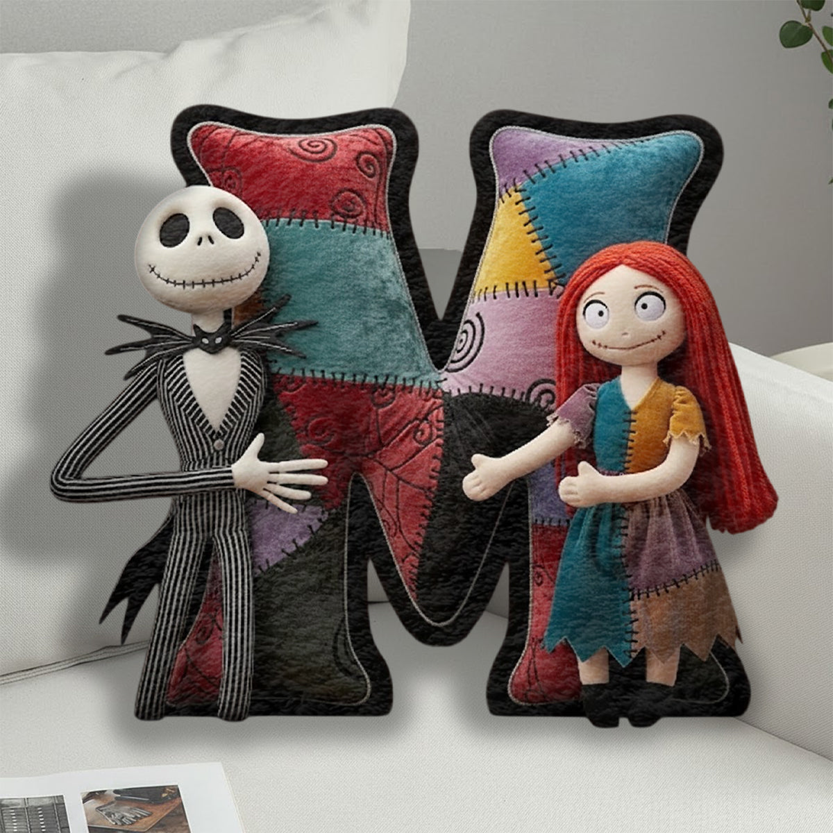 Perfect Nightmare Name Letter Pillow - Personalized Nightmare Faux Fur Shaped Pillow