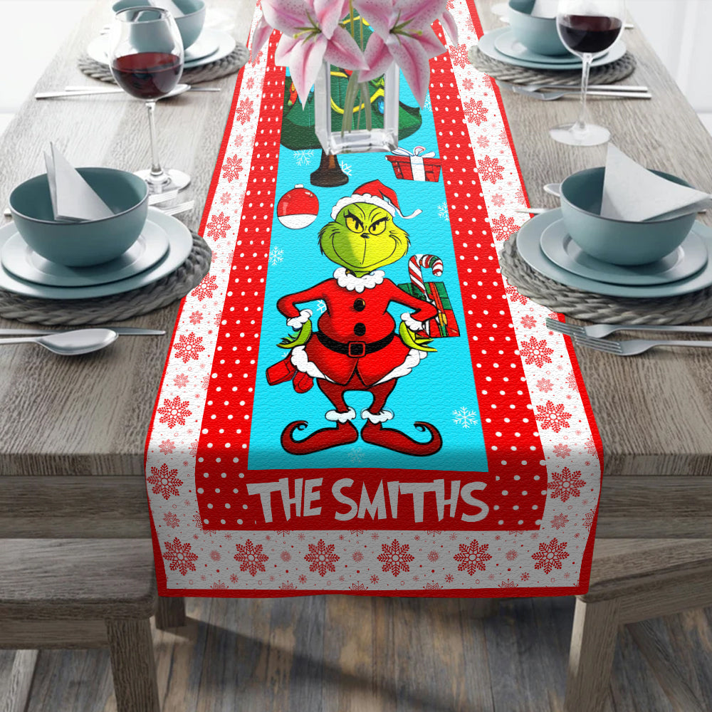 Merry Christmas - Personalized Family Table Runner