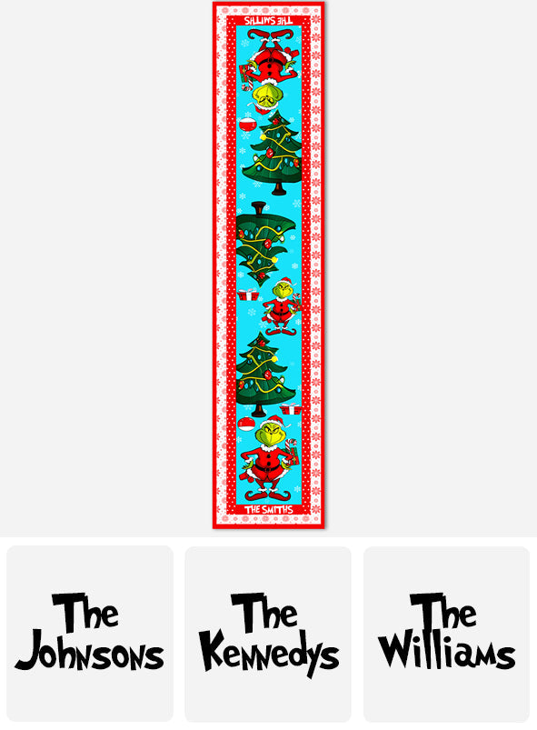 Merry Christmas - Personalized Family Table Runner