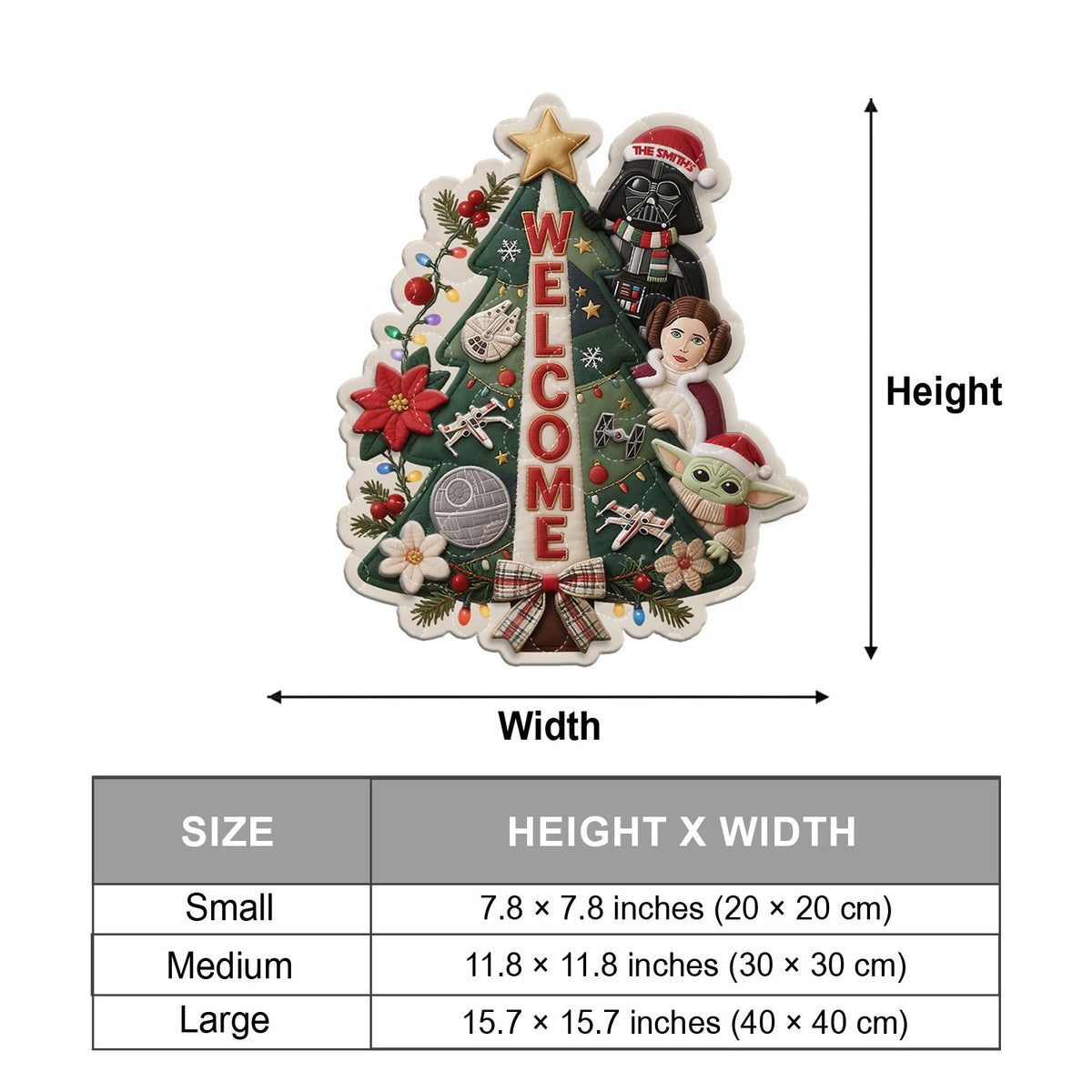 May The Magic Be With You - Personalized The Force Quilted Door Hanger
