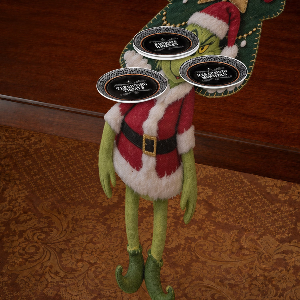 Merry Grinchmas - Personalized Stole Christmas Custom Shape Table Runner