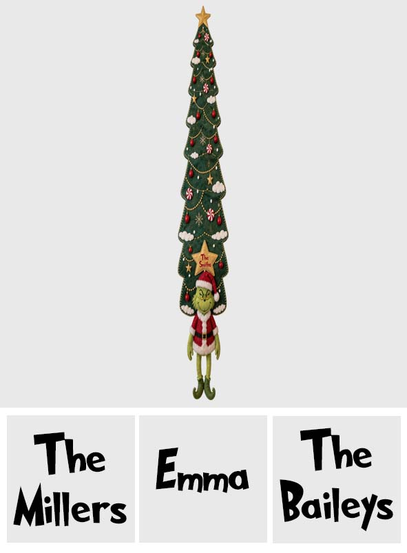 Merry Grinchmas - Personalized Stole Christmas Custom Shape Table Runner