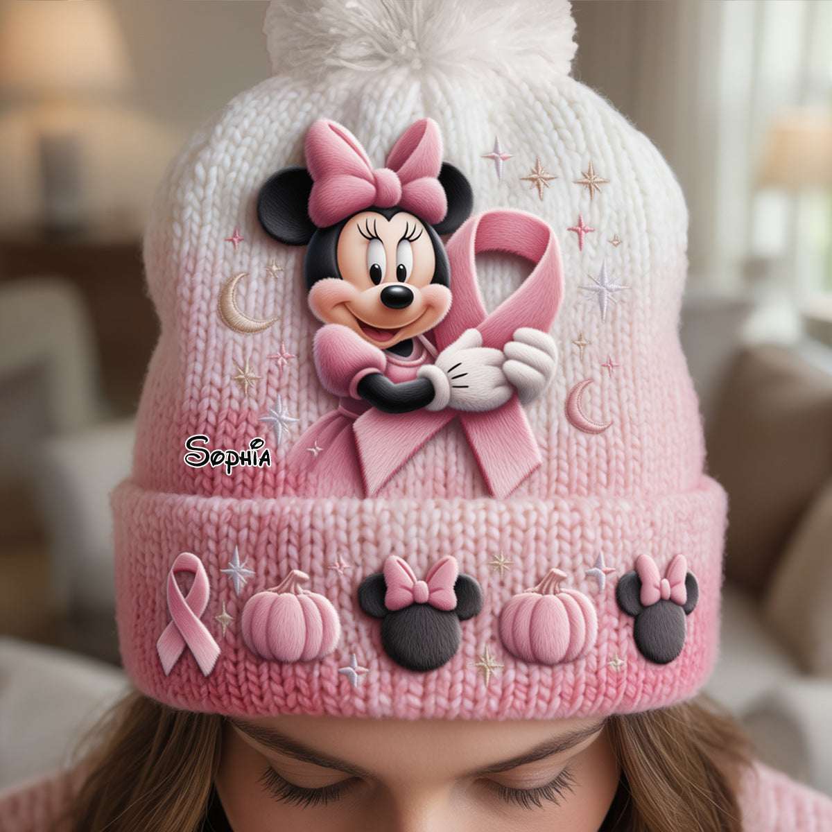 Fight Like A Girl - Personalized Breast Cancer Awareness Beanie Hat