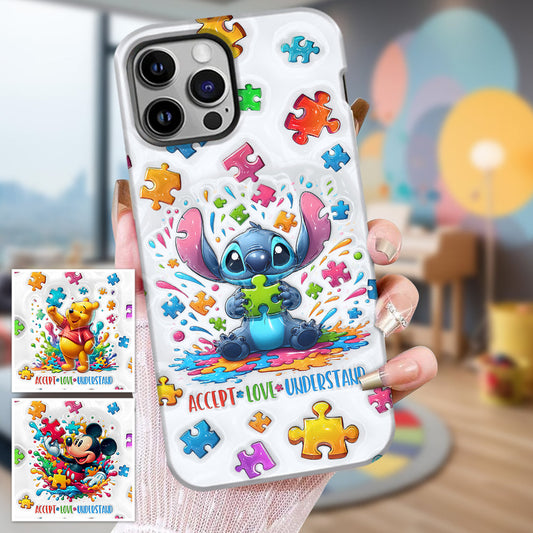 Accept Love Understand - Personalized Autism Awareness Full Print Phone Case