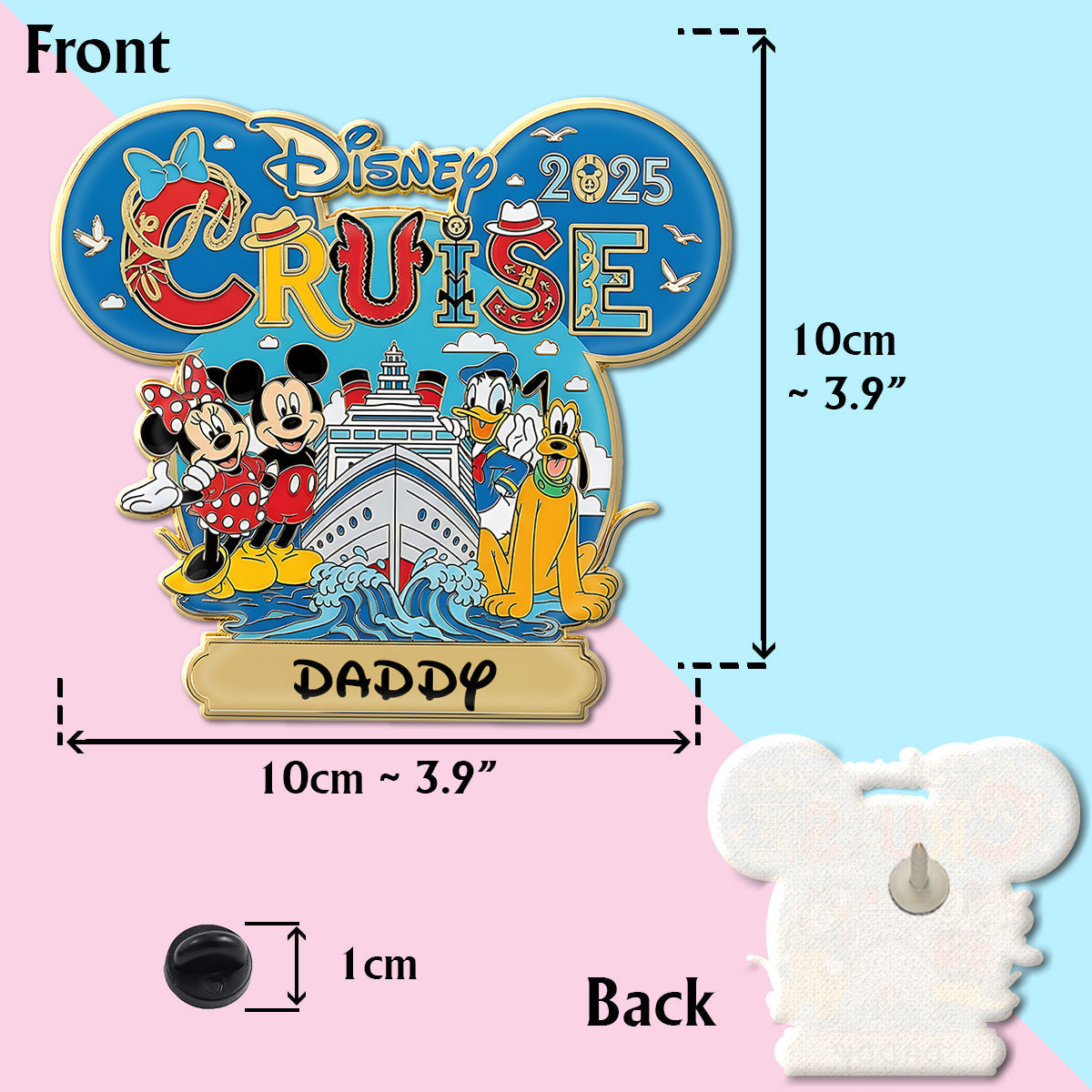 Family Cruise 2025 - Personalized Mouse Pin