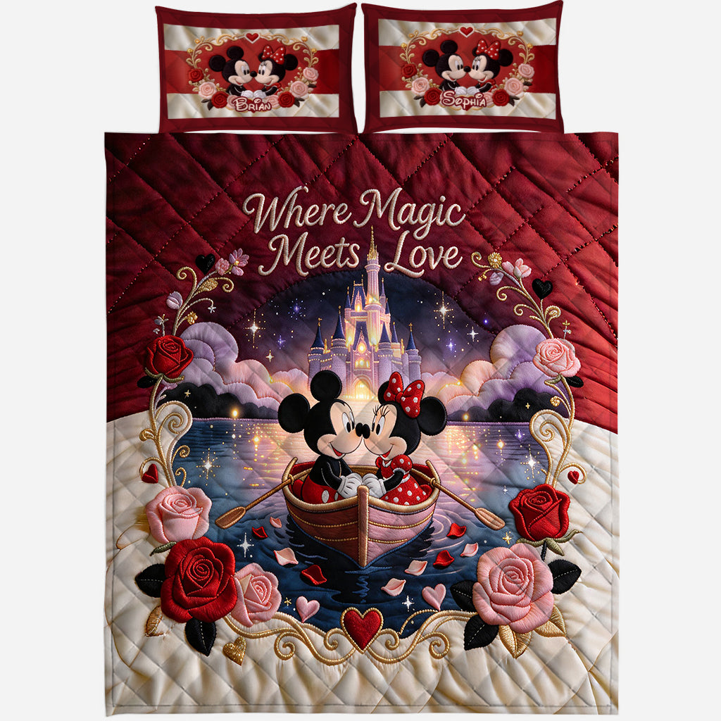 Where Magic Meets Love - Personalized Mouse Quilt Set