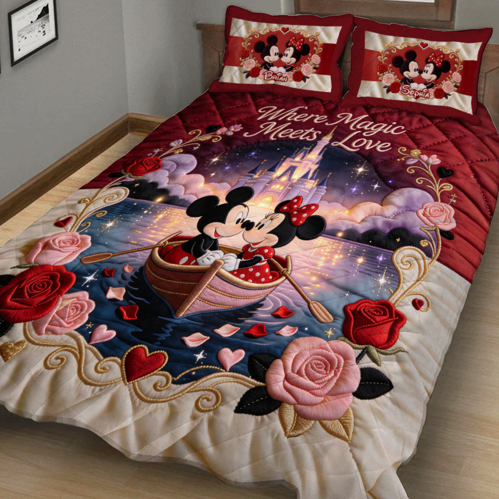Where Magic Meets Love - Personalized Mouse Quilt Set