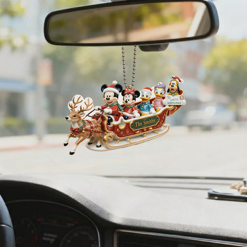 Christmas Decor, Magical Mouse Family - Personalized Mouse Premium 3D Ornament