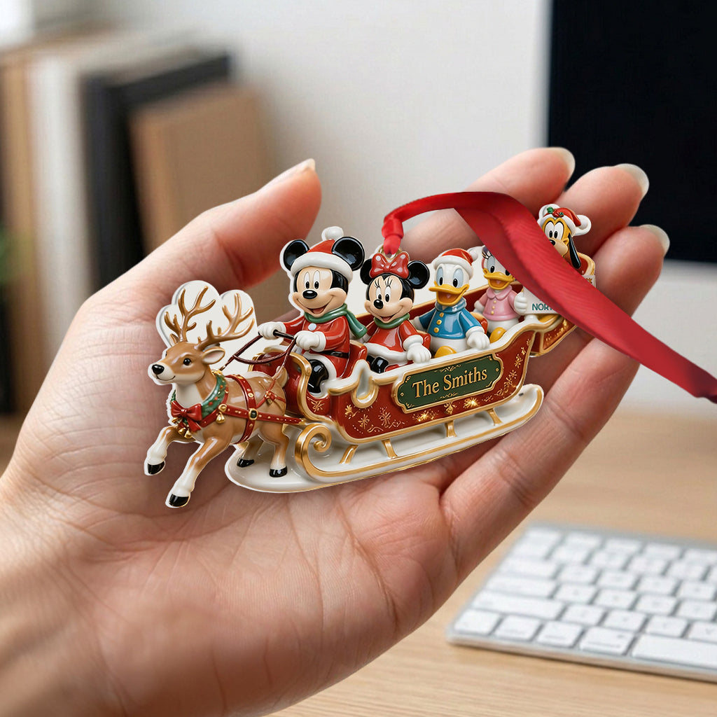 Christmas Decor, Magical Mouse Family - Personalized Mouse Premium 3D Ornament