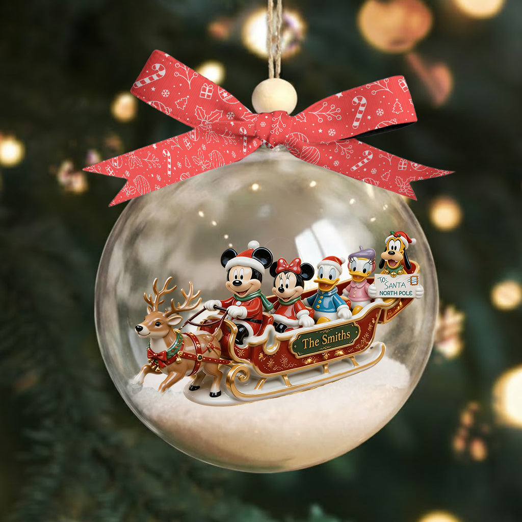 Christmas Decor, Magical Mouse Family - Personalized Mouse Premium 3D Ornament
