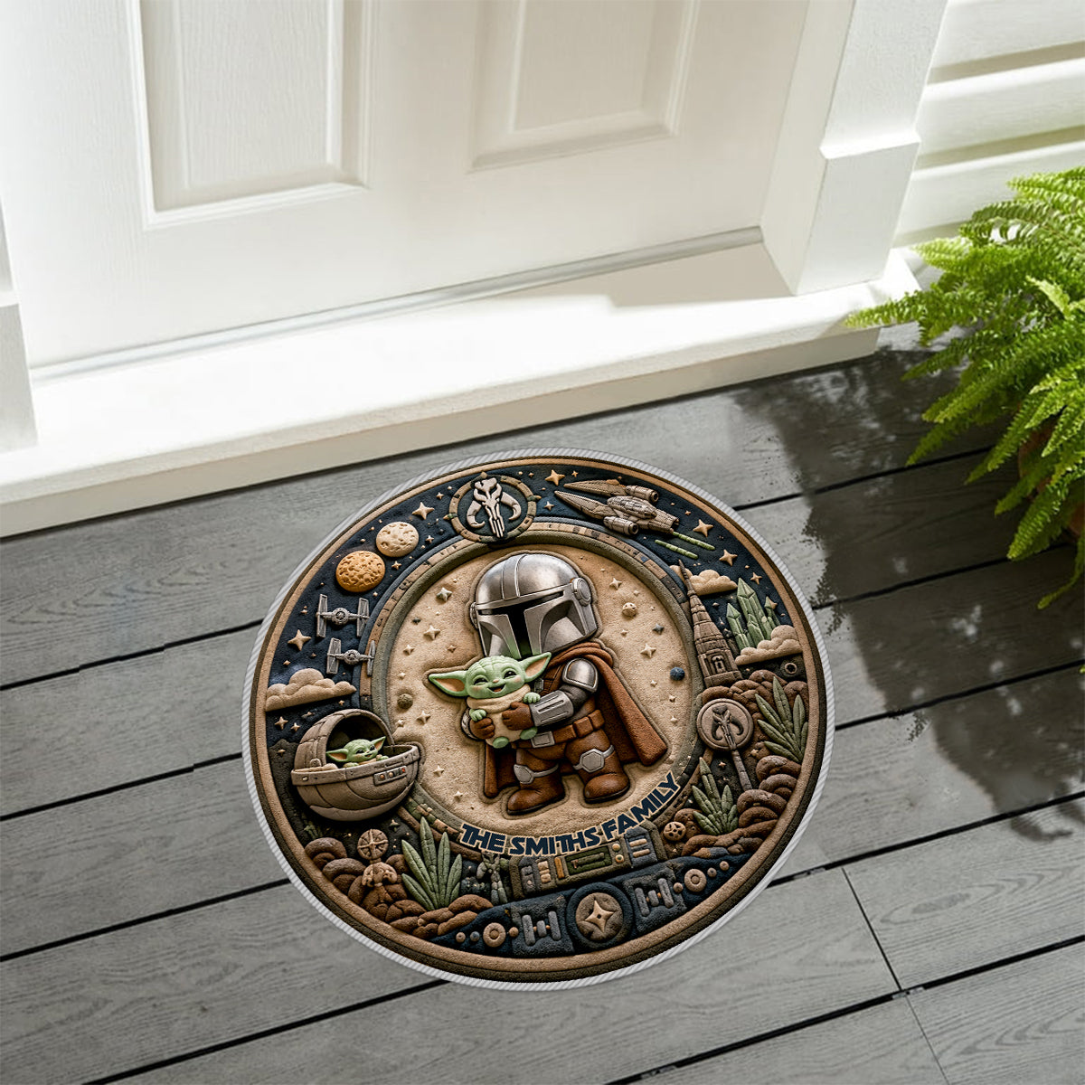 This Is The Way - Personalized The Force Non-Slip Tufted Rug