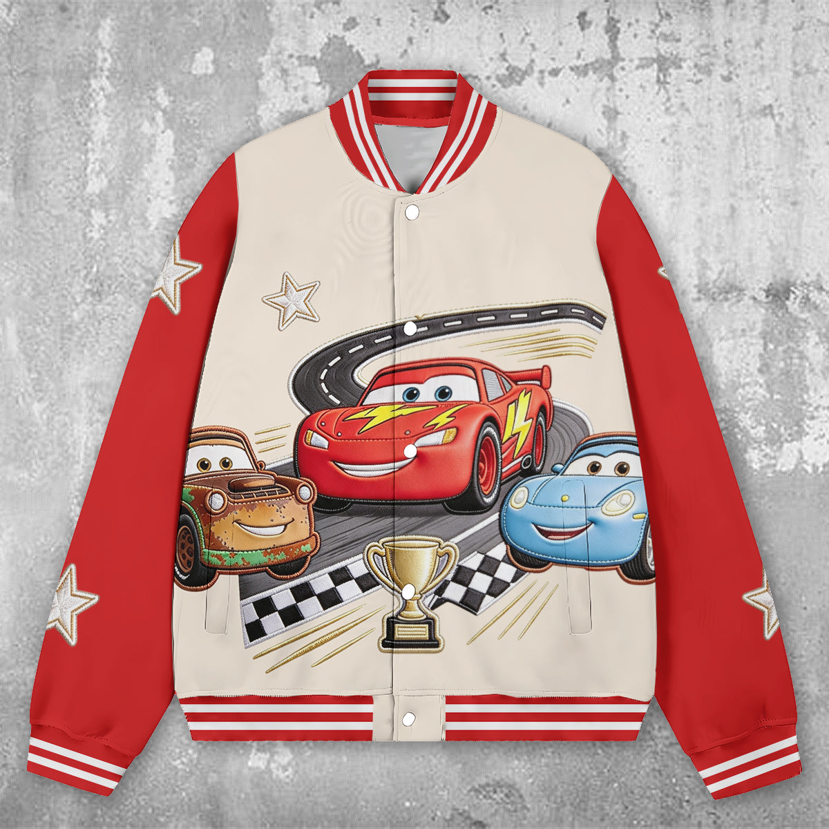 Cars Kid Friends - Personalized Racing Lover Varsity Jacket