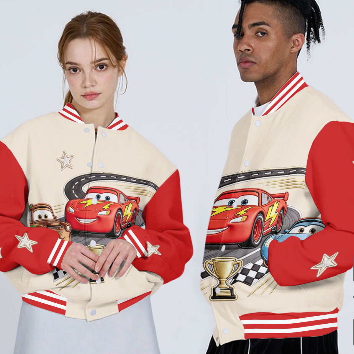 Cars Kid Friends - Personalized Racing Lover Varsity Jacket