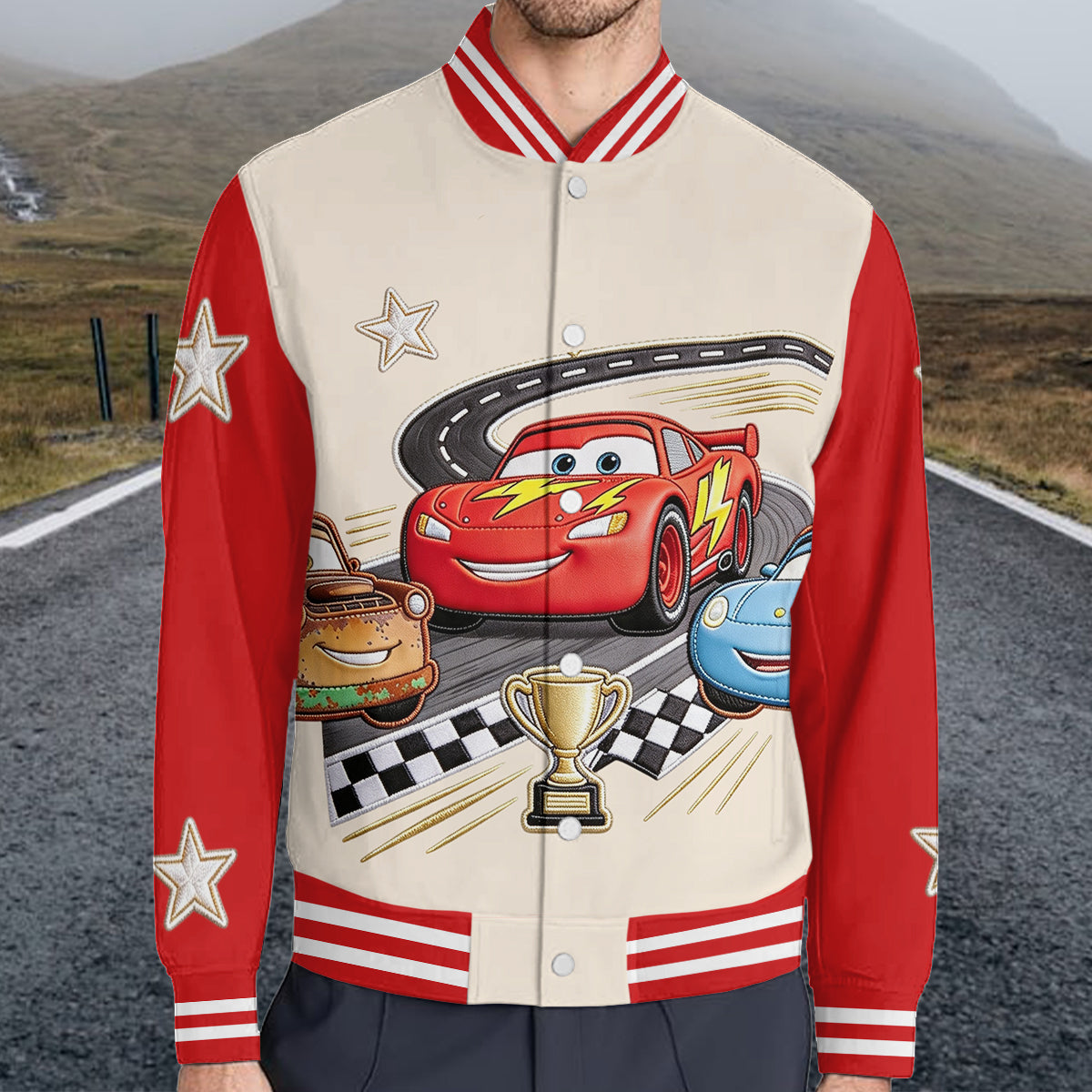 Cars Kid Friends - Personalized Racing Lover Varsity Jacket