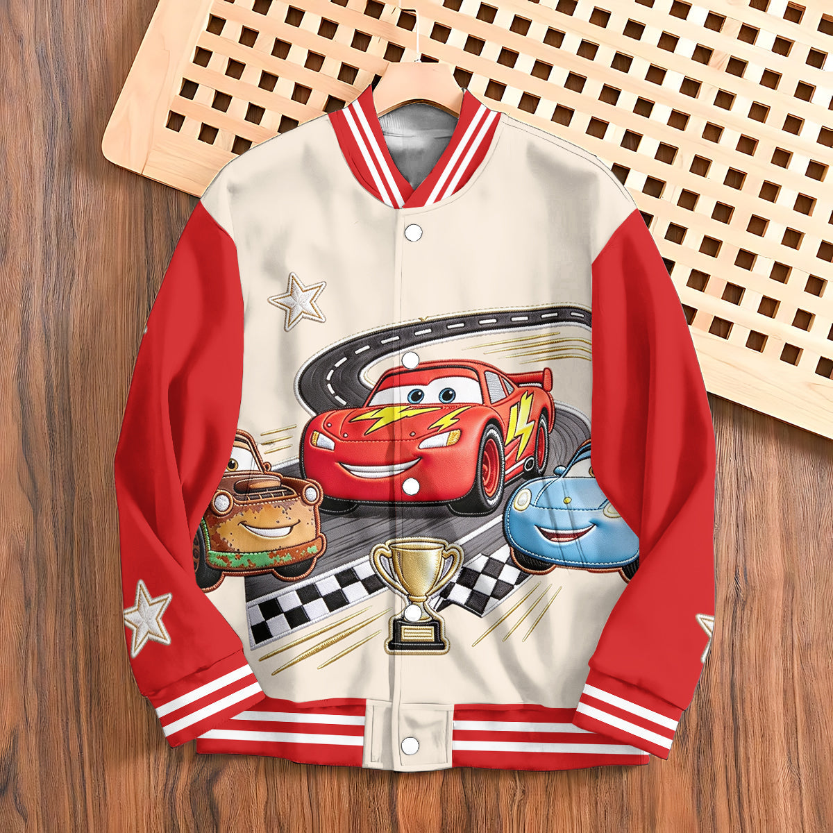 Cars Kid Friends - Personalized Racing Lover Varsity Jacket
