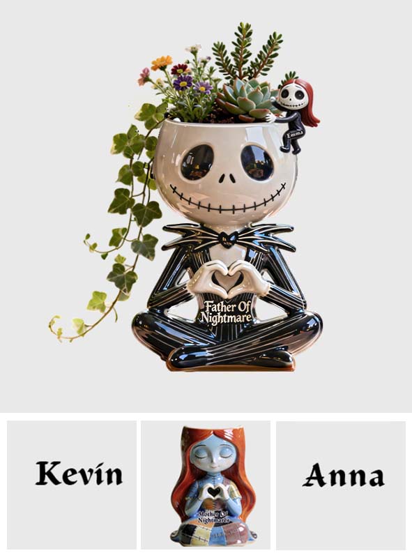 Father Mother Of Nightmares - Personalized Nightmare Acrylic Pot & Stake