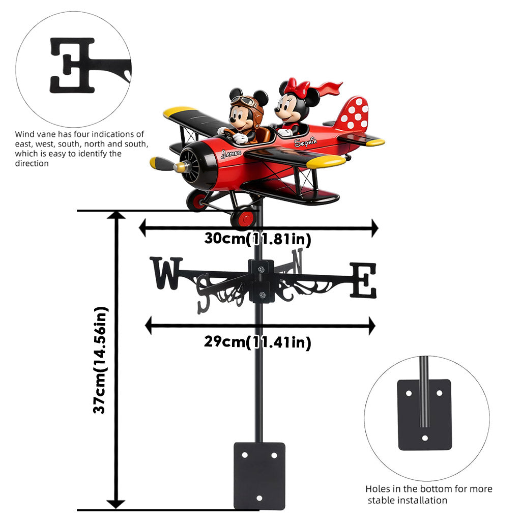 Mouse Couple - Personalized Mouse Weather Vane