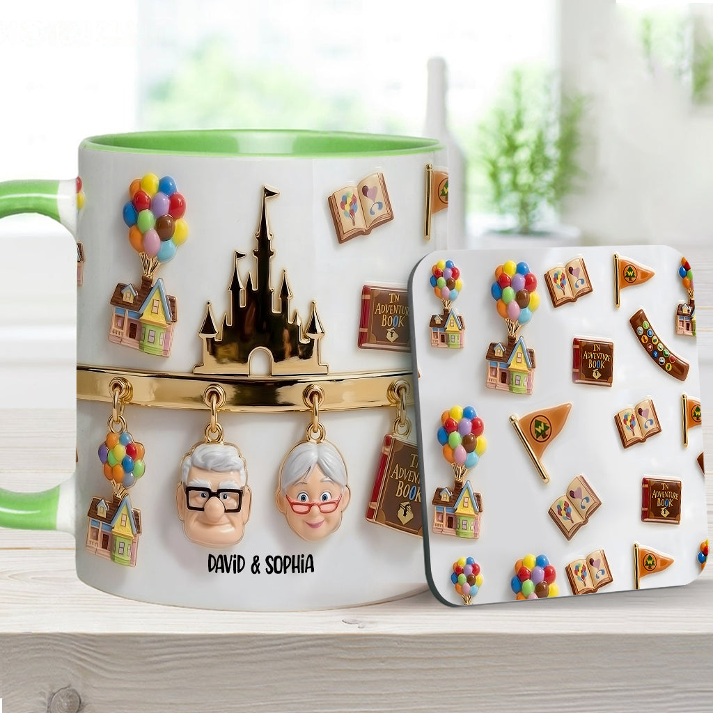 My Greatest Adventure Perfect Gift For Couple - Personalized Mouse Accent Mug & Coaster